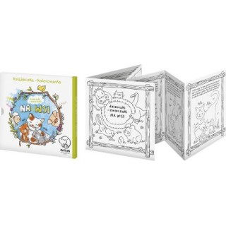 Farebná kniha-harmonika "Deti-zvieratká na dedine" knižka pre deti