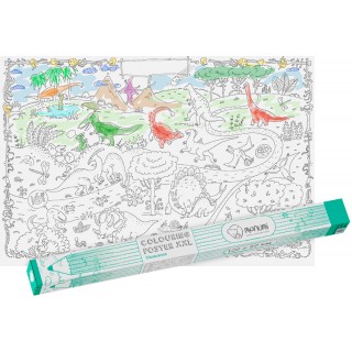 "Svet dinosaurov" podlahová vymaľovanka XXL plagát