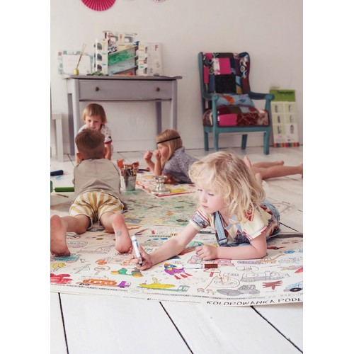 "Vozidlá" podlahová vymaľovanka XXL plagát