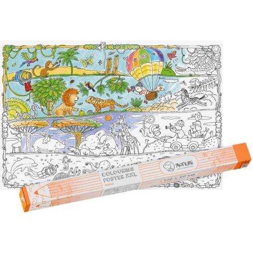 "Safari" podlahová vymaľovanka XXL plagát