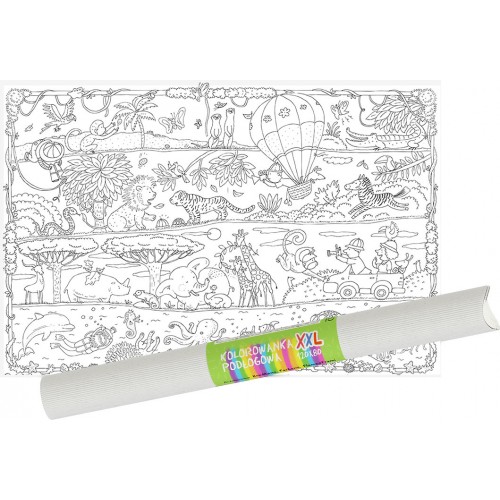 "Safari" podlahová vymaľovanka XXL plagát