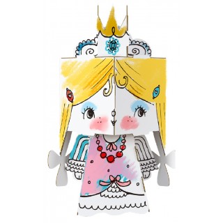 "Princezná" rozprávková vymaľovánka 3D pre deti