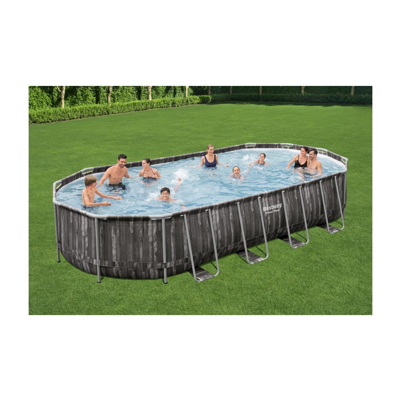 Bazén rámový Power Steel 732x366x122cm 24x12FT BESTWAY 7w1 Príslušenstvo