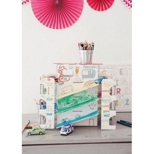 "Parking" priestorová vymaľovánka  XXL pre deti