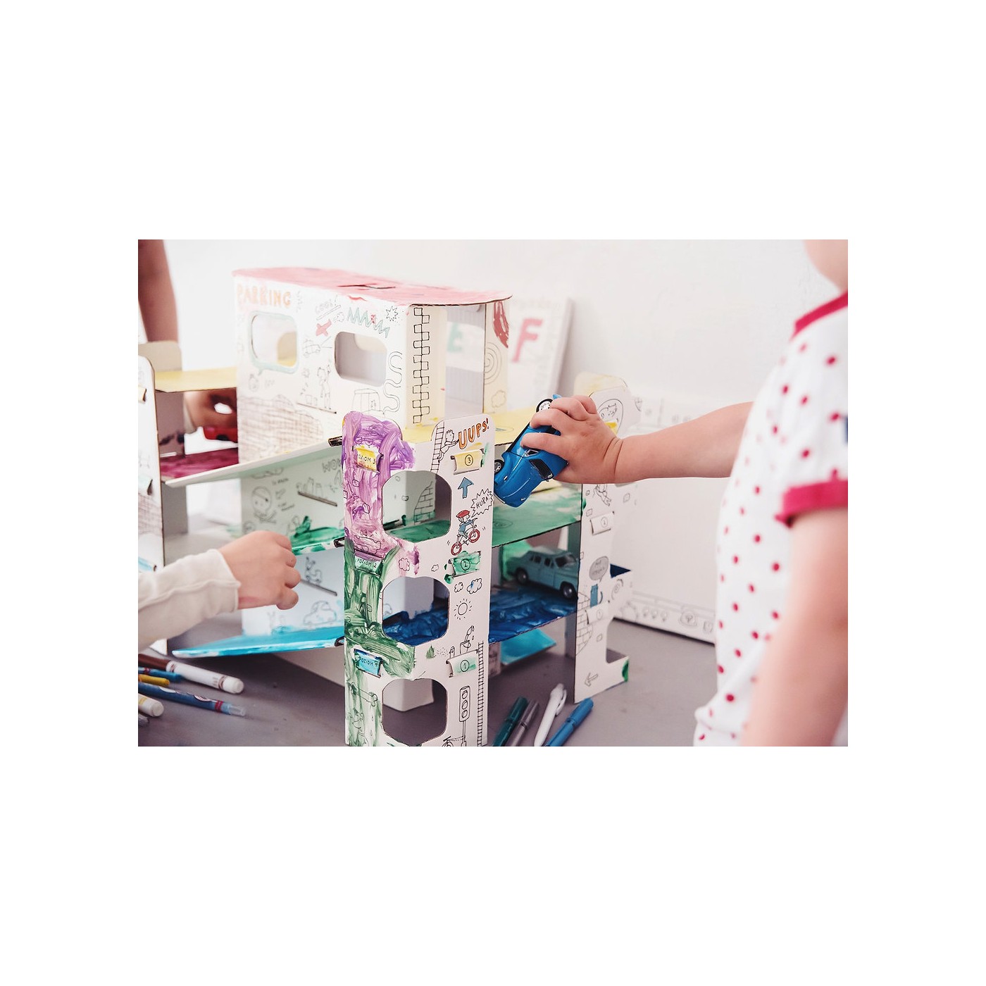 "Parking" priestorová vymaľovánka  XXL pre deti