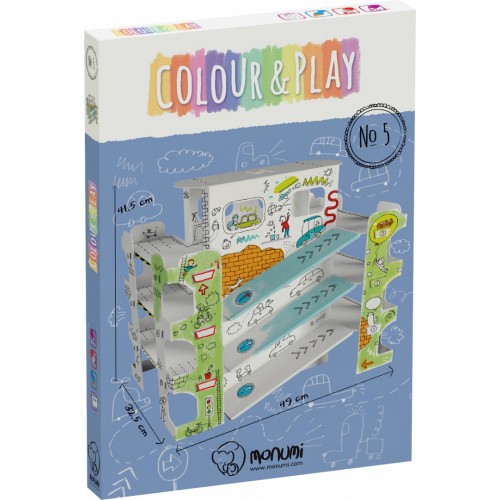 "Parking" priestorová vymaľovánka  XXL pre deti