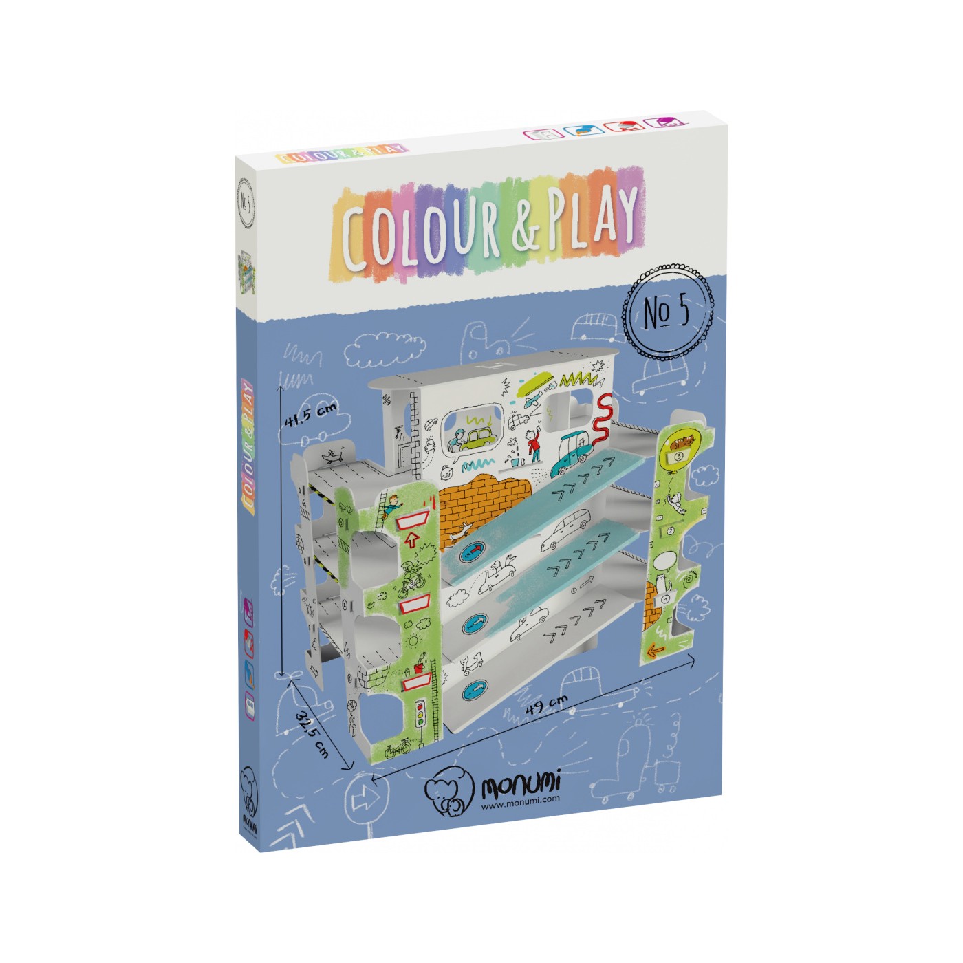 "Parking" priestorová vymaľovánka  XXL pre deti