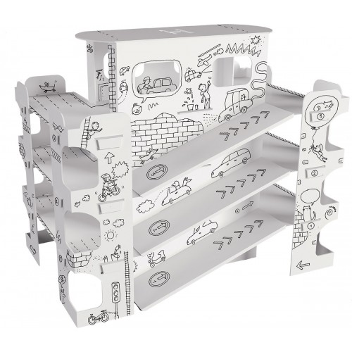 "Parking" priestorová vymaľovánka  XXL pre deti