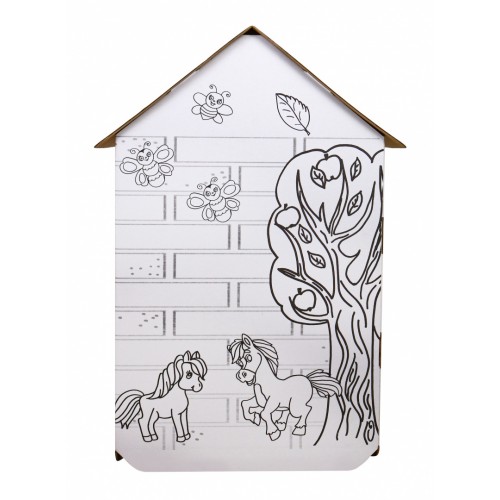 Domček XXL s koňmi vymaľovánka  3D pre deti