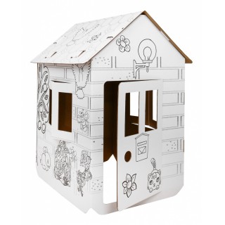 Domček XXL s autom vymaľovánka  3D pre deti