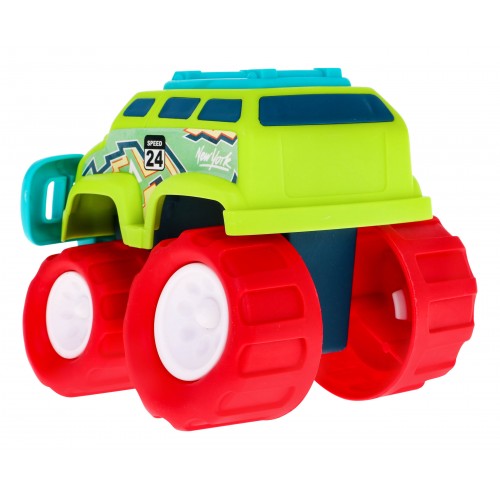 Sada 3 terénnych autíčok Little Monster pre deti 3+ Pohon bez batérií + Veľké kolesá