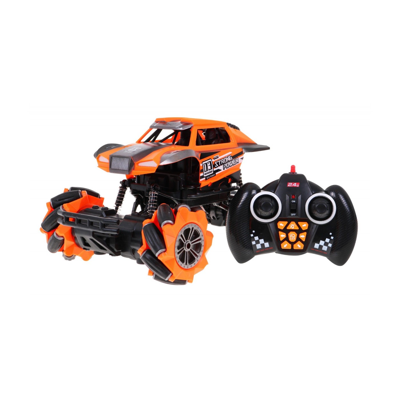 Autíčko Crawler Blikajúce Zvuky Oranžové