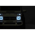 Mercedes G63 AMG Autíčko na batériu Biele + Ovládač + 6 kolies EVA + Pomalý štart + MP3 LED