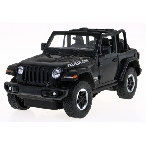 Jeep Wrangler Rubicon čierny RASTAR model 1:14 Diaľkovo ovládané auto + ovládač 2,4 GHz