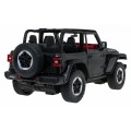 Jeep Wrangler Rubicon čierny RASTAR model 1:14 Diaľkovo ovládané auto + ovládač 2,4 GHz