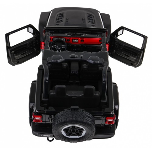 Jeep Wrangler Rubicon čierny RASTAR model 1:14 Diaľkovo ovládané auto + ovládač 2,4 GHz