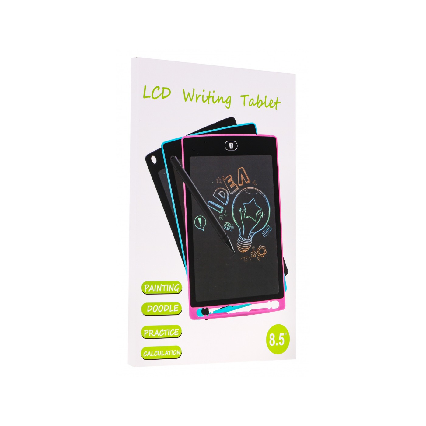 Interaktívny Tablet na kreslenie pre deti 3+ ružový 8,5" + Kreslič + Farebné kresby