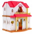 Interaktívny skladací domček s figurkami pre deti 3+ Hra v dome 4 izby