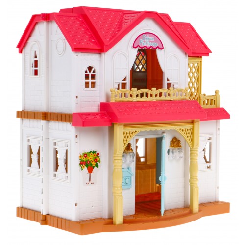 Interaktívny skladací domček s figurkami pre deti 3+ Hra v dome 4 izby