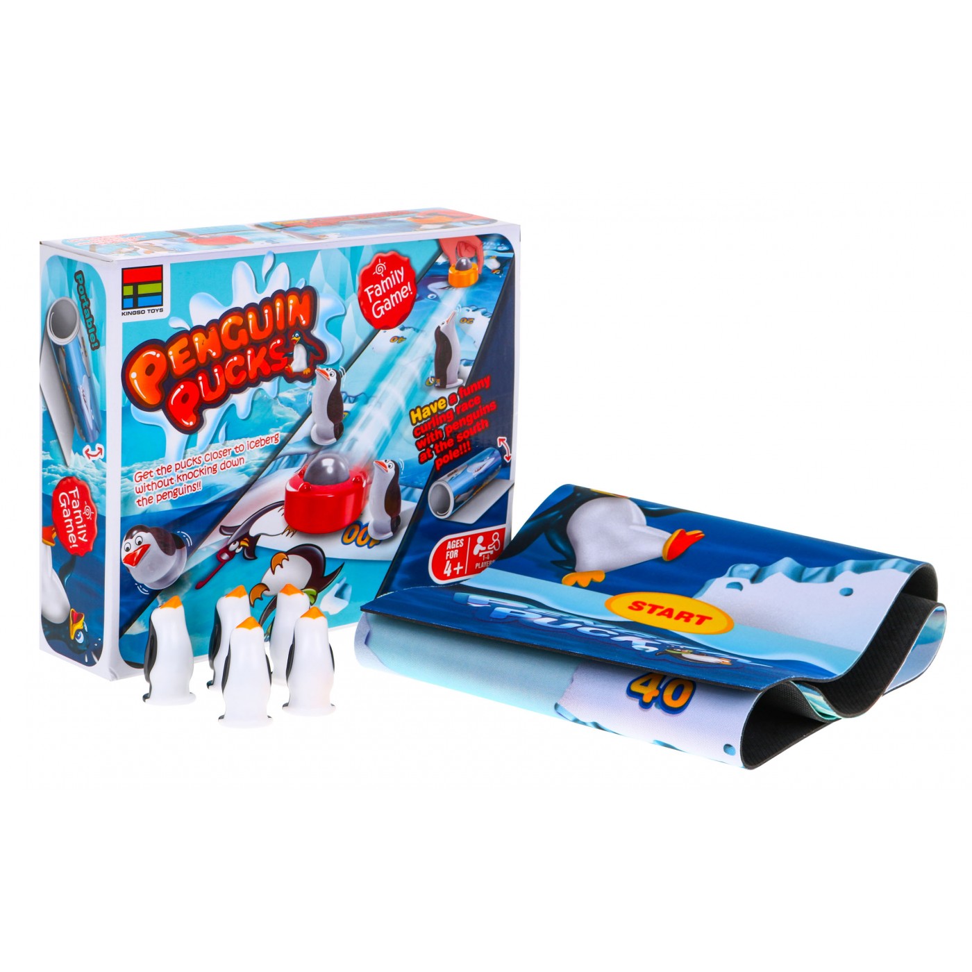 Zručnostná hra pre deti "Curling s Tučniakmi"