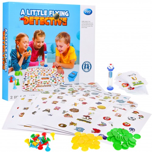 Sada stolových hier 2v1 "Čínsky letiskový šach" + "Detektív" pre deti 4+