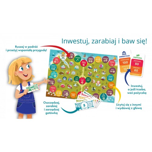 Stolová vzdelávacia hra "Malý investor" učenie podnikania pre deti 7+