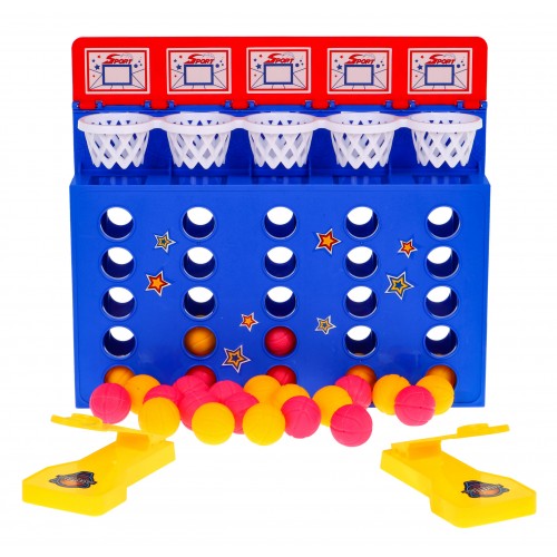 Logická zručnostná hra "Basketbal - 4 v rade"