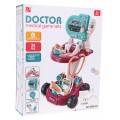 Lekárska súprava pre deti 3+ Vozík + panel EKG 24 ks. Kardiológ Zubár Ortopéd Sestrička