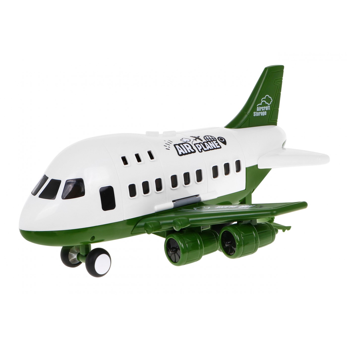 Vojenské lietadlo 2v1 pre deti 3+ Parkovisko + 6 autíčok Angličáky