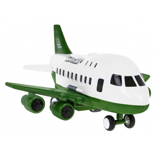 Vojenské lietadlo 2v1 pre deti 3+ Parkovisko + 6 autíčok Angličáky