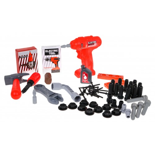 Dielňa s náradím pre deti 3+ Sada majstra 2v1 modrá Kufor + stojan