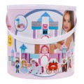 Sada drevených kociek pre dievčatá "Princezná v zámku" + triedič tvarov
