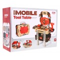 Dielňa s náradím pre deti 3+ Sada majstra 2v1 červená Kufor + stojan