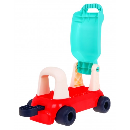 Interaktívna lokomotíva 4v1 pre deti 12m+ tlačná rukoväť+ chodítko + vozík + edukačná hračka