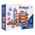 Mega 3-poschodové parkovisko s výťahom + 6 autíčok resorákov Sada pre deti 3+