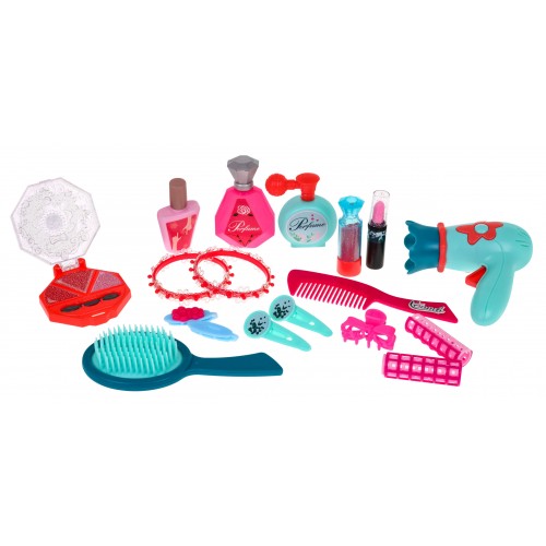 Interaktívny toaletný stolík so zrkadlom a stoličkou pre dievčatká 3+ Svieti zvuky 22 ks.