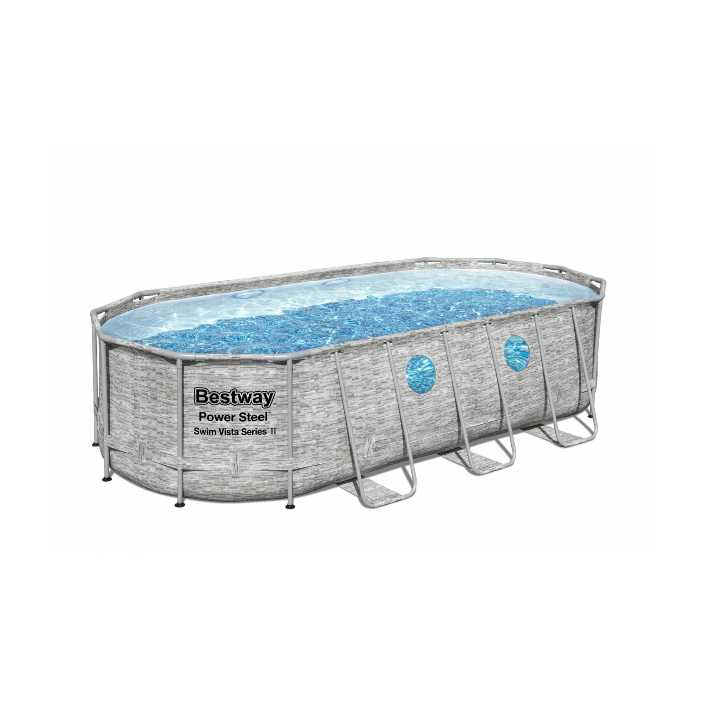 Bazén rámový Power Steel Swim Vista s oknom 549x274x122 18x9FT BESTWAY 7w1