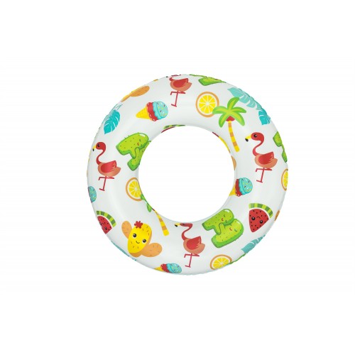 Nafukovacie plávacie koleso Tropiky BESTWAY 61cm Vinyl + Bezpečnostný ventil