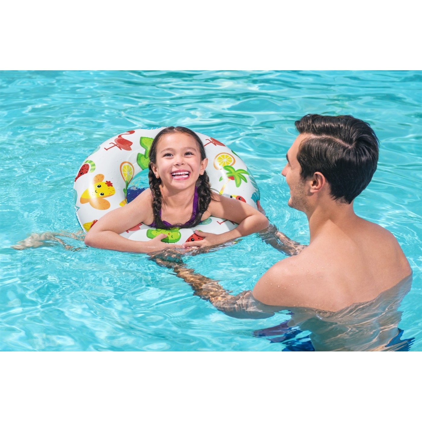 Nafukovacie plávacie koleso Tropiky BESTWAY 61cm Vinyl + Bezpečnostný ventil