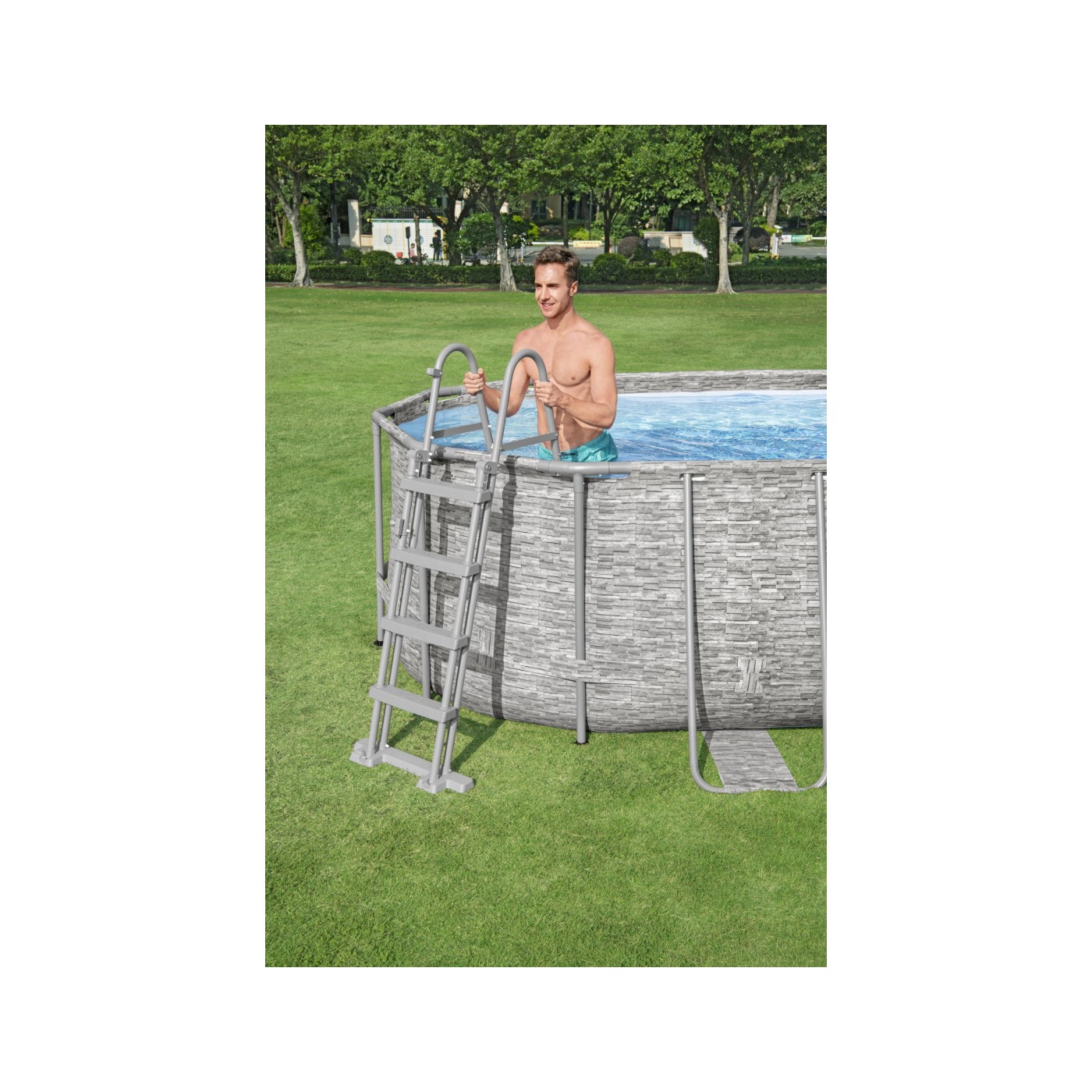 Bazén rámový Power Steel Swim Vista s oknom 549x274x122 18x9FT BESTWAY 7w1