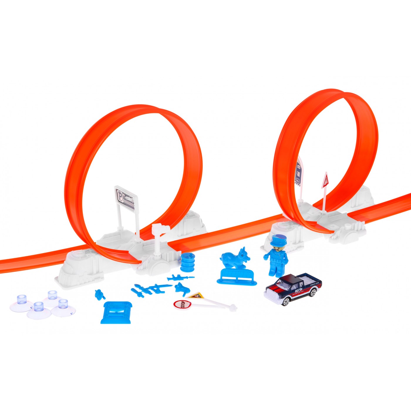 Extrémna závodná dráha pre deti 3+ Autíčko meniace farbu + 2 slučky + výstrelnica