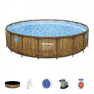 Bazén rámový Power Steel Swim Vista Series 549x122 Kruhový 18FT BESTWAY 7w1