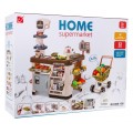 Interaktívny supermarket pre deti 3+ Hra v obchode 63 ks. Vozík Pokladňa Terminál + svetlá zvuky
