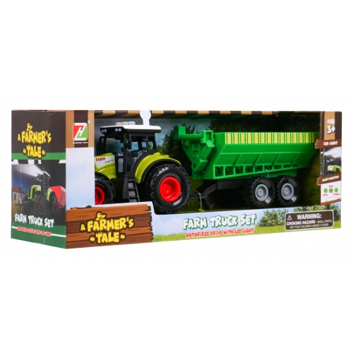 Interaktívny traktor s prívesom + šnekový podávač pre deti 3+ Svetelné a zvukové efekty