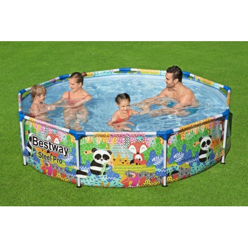Bazén rámový Steel Pro pre deti Zvieratá Sveta BESTWAY 274x66cm 9FT