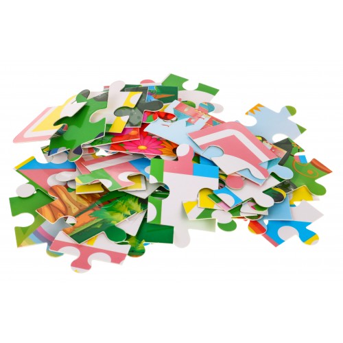 Sada drevených kociek pre dievčatá "Princezná v zámku" + triedič tvarov