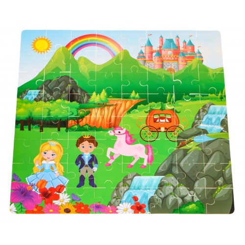 Sada drevených kociek pre dievčatá "Princezná v zámku" + triedič tvarov