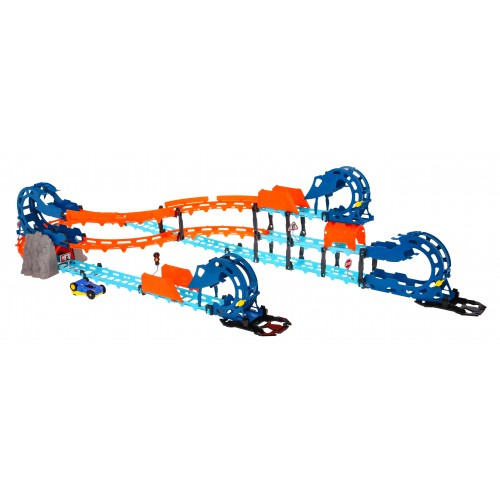 Interaktívna závodná dráha s tunelom + obojstranné autíčko pre deti 3+ Zvuky Svetlá 80 ks.