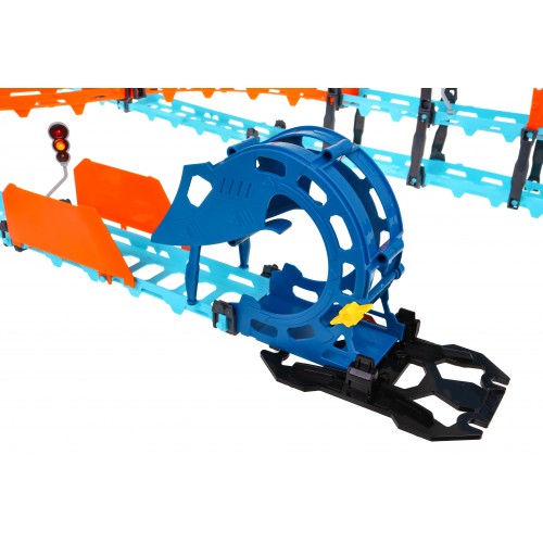 Interaktívna závodná dráha s tunelom + obojstranné autíčko pre deti 3+ Zvuky Svetlá 80 ks.