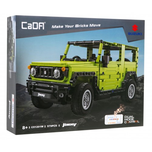 Stavebnica CaDA 579 ks. Diaľkovo ovládané Suzuki Jimny terénne auto 1:12